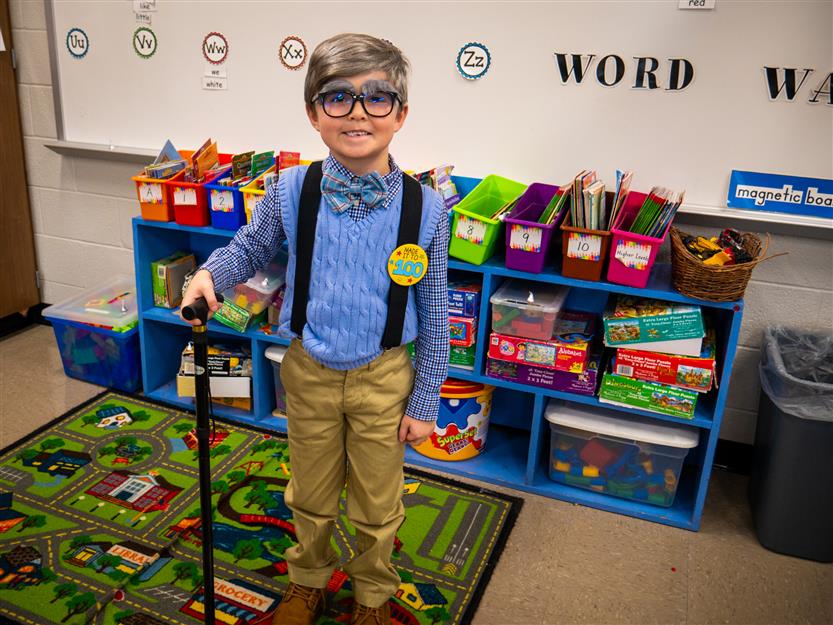 Students celebrate the 100th day of school